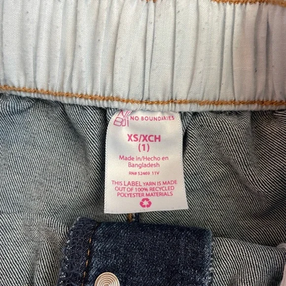 No Boundaries High Waist Denim Blue Shorts - Picture 4 of 5